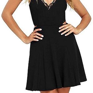 Lacey Black Dress open back flirty
